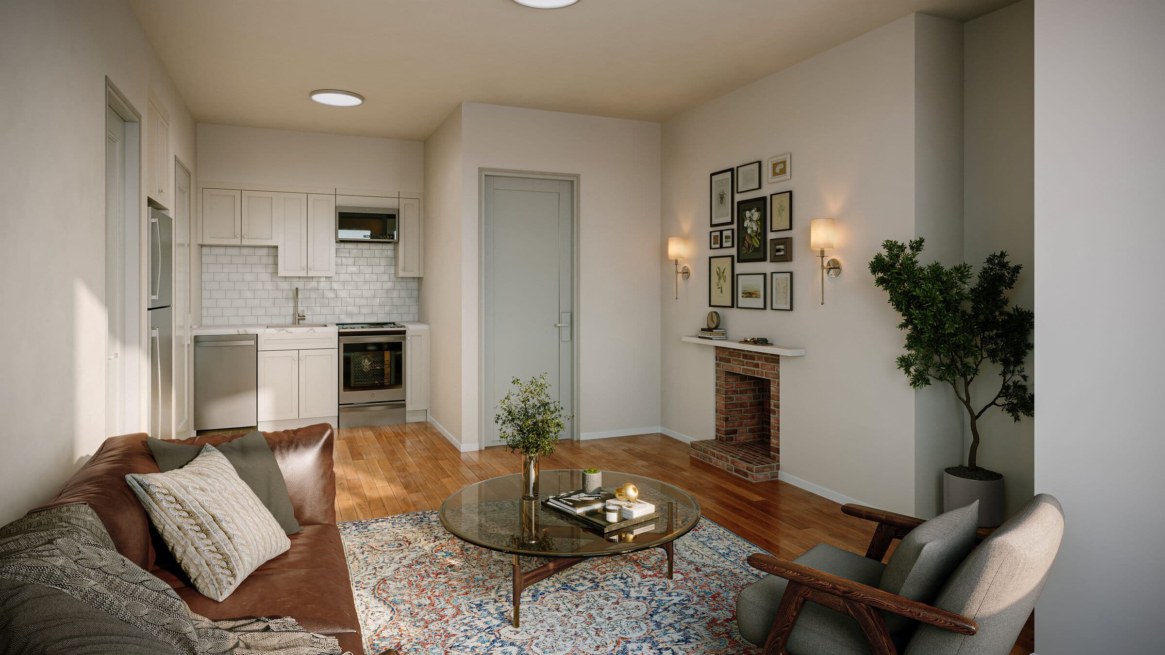 Unit 4 Living & Kitchen